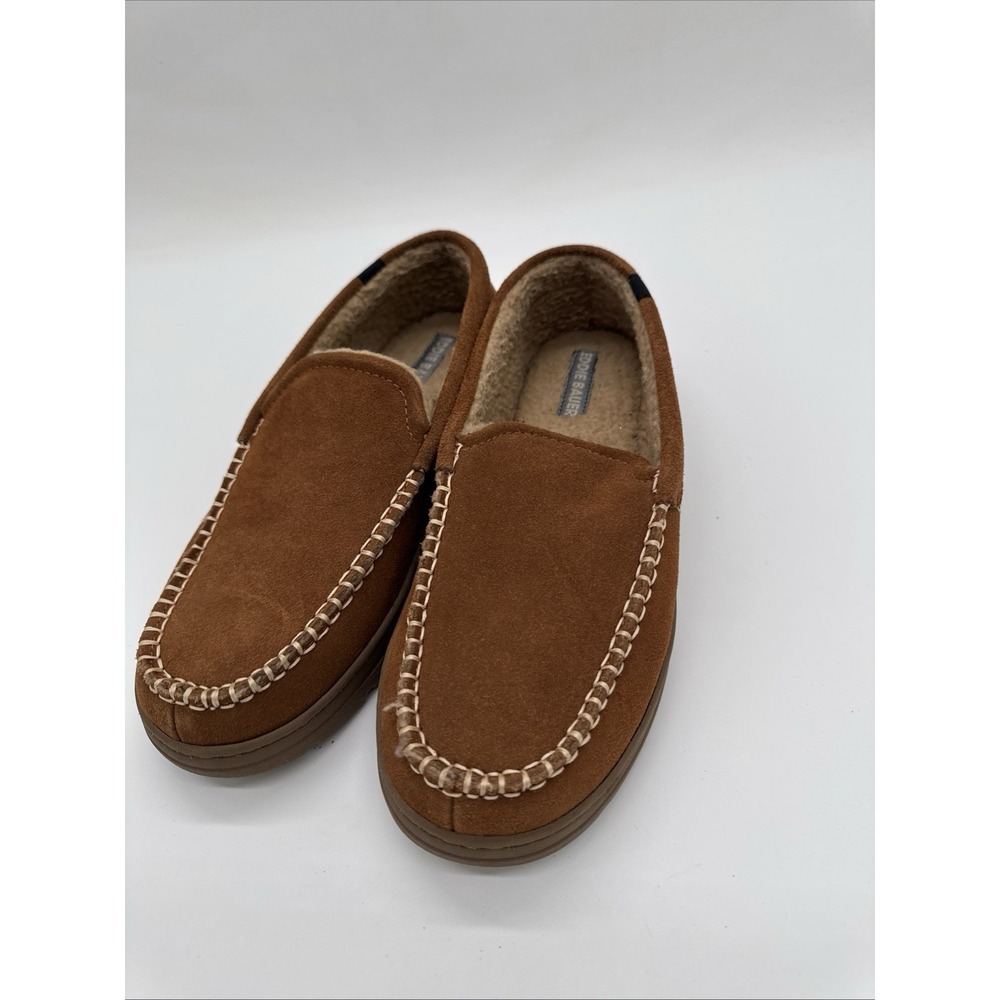Eddie Bauer Men's Loudon Suede Memory Foam Faux Fur Slipper M 8-9
